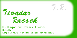 tivadar racsek business card